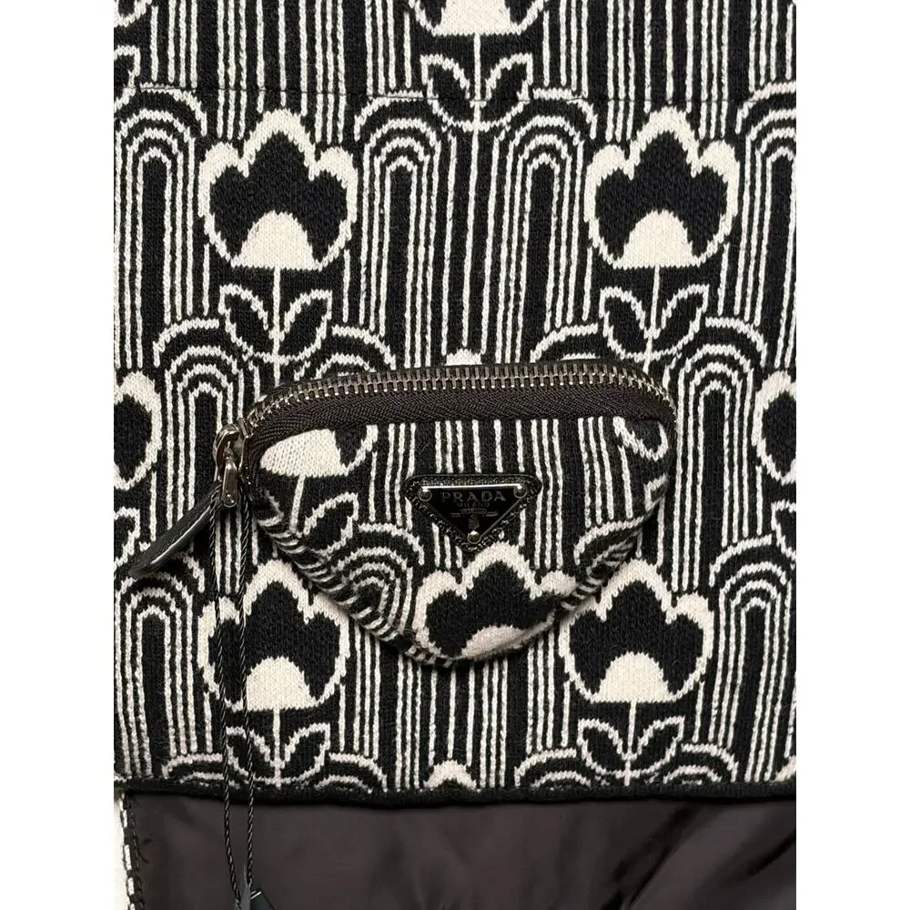 Prada Wool Floral Print Scarf NWT